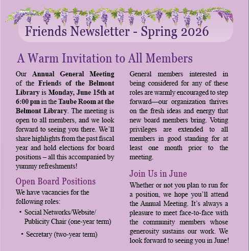 Spring 2026 Newsletter